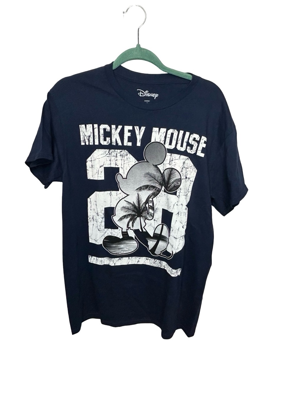 Disney Navy Short-Sleeve Mickey Mouse Graphic Tee - White Print